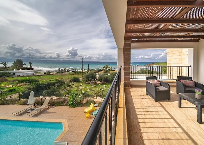 Seafront Agnanti In Paphos With Private Pool And Games *