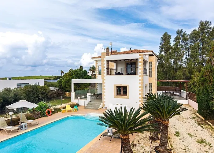 Villa Seafront Agnanti In Paphos With Private Pool And Games *